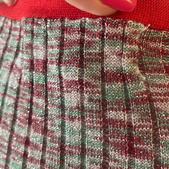 URBAN OUTFITTERS fitted ribbed stretch button front cropped sweater, lurex sz XS - Picture 7 of 10